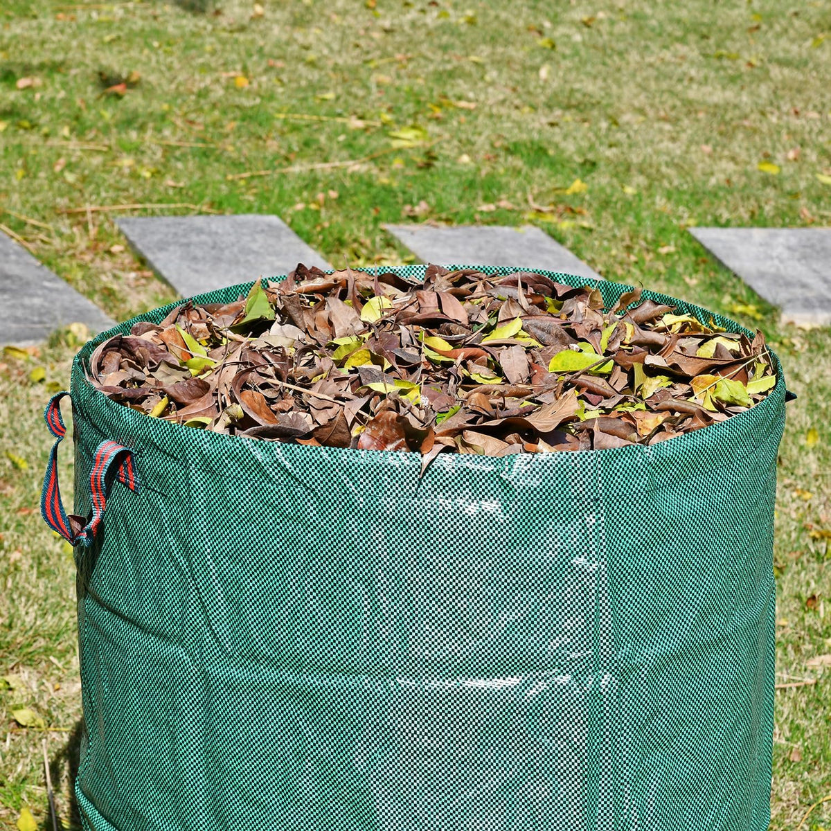 CAMPFIRE 3 Pack 72gallon Garden Waste Bags (H30, D26 Inches) With Handles, Heavy Duty Leaf Bags