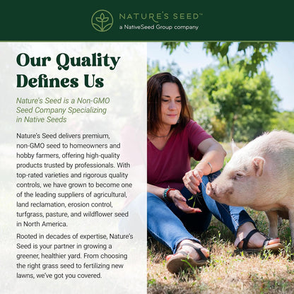 Nature’s Seed Pig Forage Mix, Pasture Grass Seed Blend, Wildlife Food Plot for Deer, Elk and More