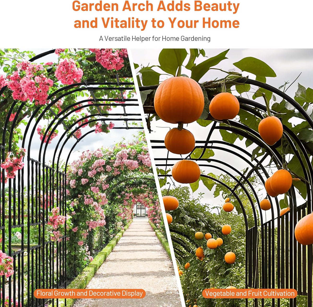 Garden Arch, 126''x94.5'' Arbor Trellis, Trellis for Climbing Plants Outdoor, Garden Arch Arbor for