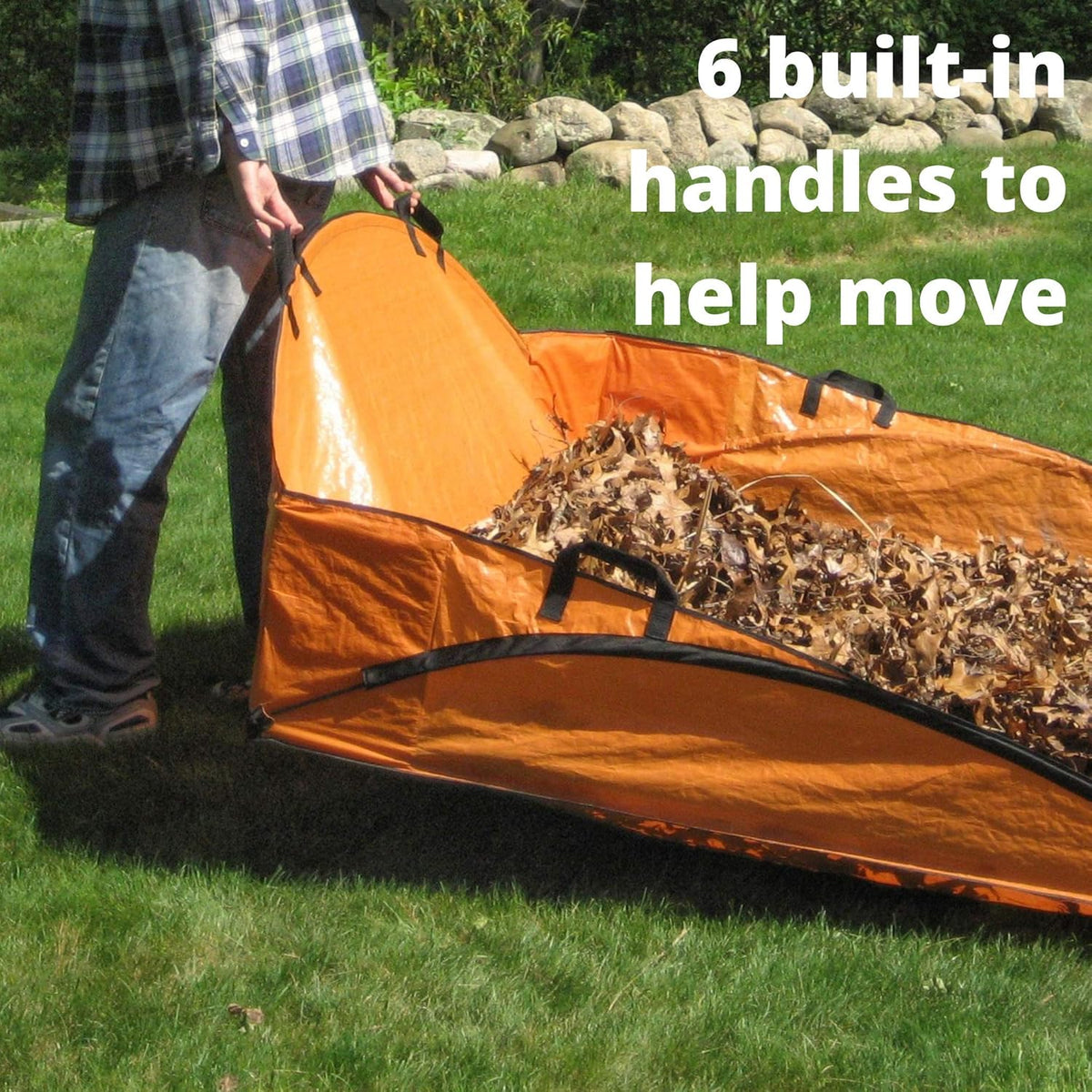 Reusable Cleanup Tarp for Lawns and Gardens - Landscape and Yard Accessories, Rake Leaves and