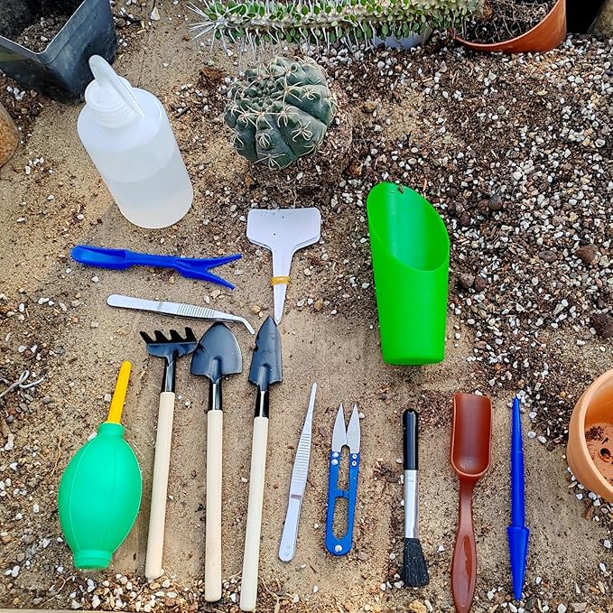 GXXMEI 20PCS/Set Succulent Tools Set, Mini Garden Tool Set, Transplanting Tools Set, Succulent Care