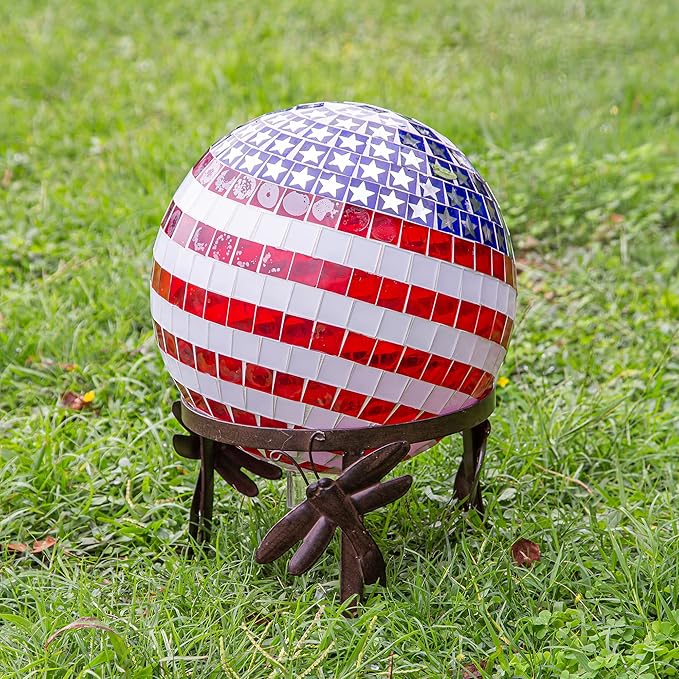 Topadorn Gazing Ball Stand Garden Hardware Steel Metal Stand for 10" or 12" Gazing Globes Outdoor