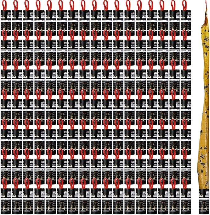 Qualirey 160 Pack Fly Strips Sticky Fly Trap Indoor Outdoor Hanging Ribbon Tape Paper Flying Insect