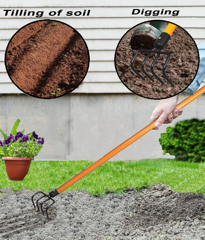 Ashman Garden Cultivator (6 Pack)– Sturdy Hand Tiller/Cultivator – Heavy Duty Blade for Digging