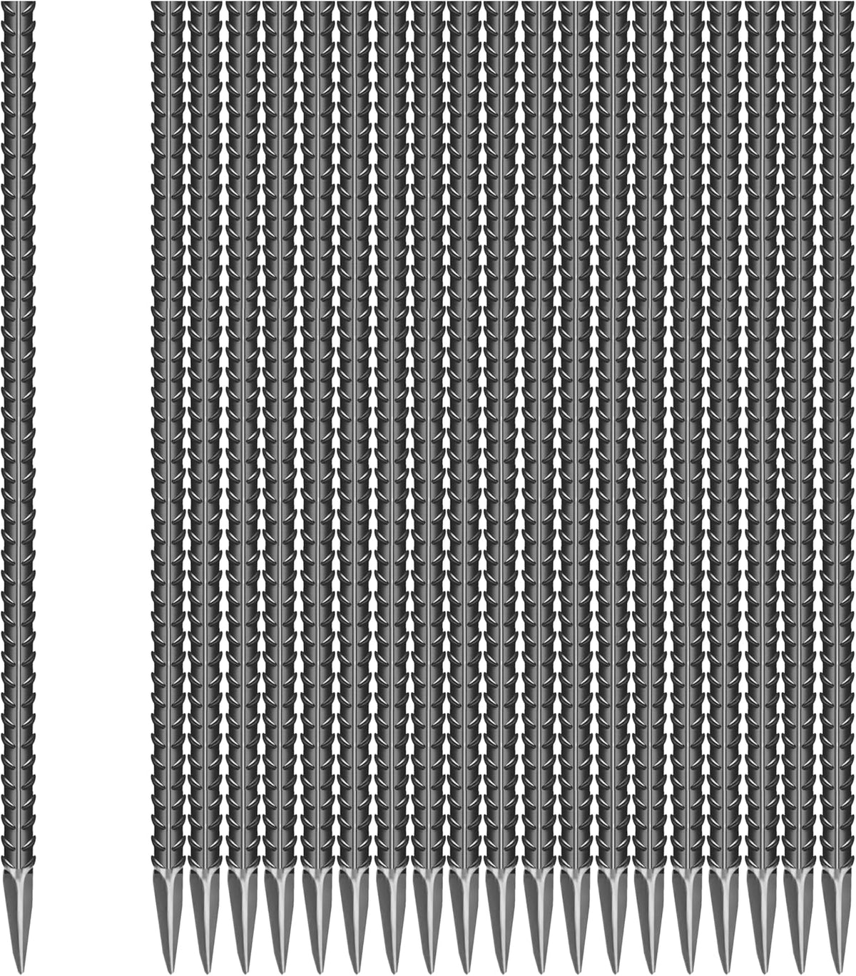 20 Pieces 16-Inch Garden Ground Stakes Galvanized Steel Rebar Stake Heavy Duty Anchors for Tents