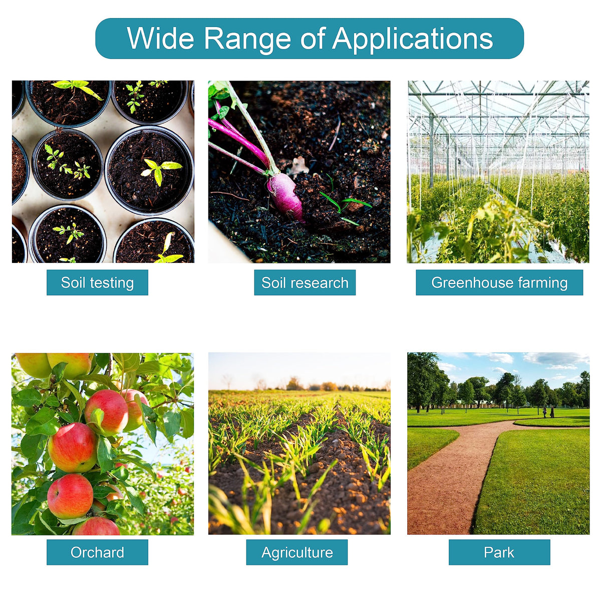 LAWNFUL Digital Soil pH Meter, Industrial Grade Soil pH Tester with Calibration-Free LCD Display