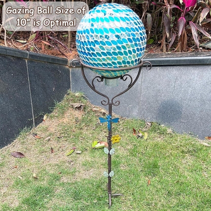 Metal Gazing Globe Stand, 30.7”H Garden Gazing Ball Stands for 10inch Gazing Balls, Vintage