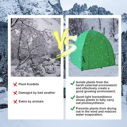 59″*59″*60″ Winter Plant Warm Covers - Raised Bed Cover, Garden Row Accelerator, Warm Tent Freeze
