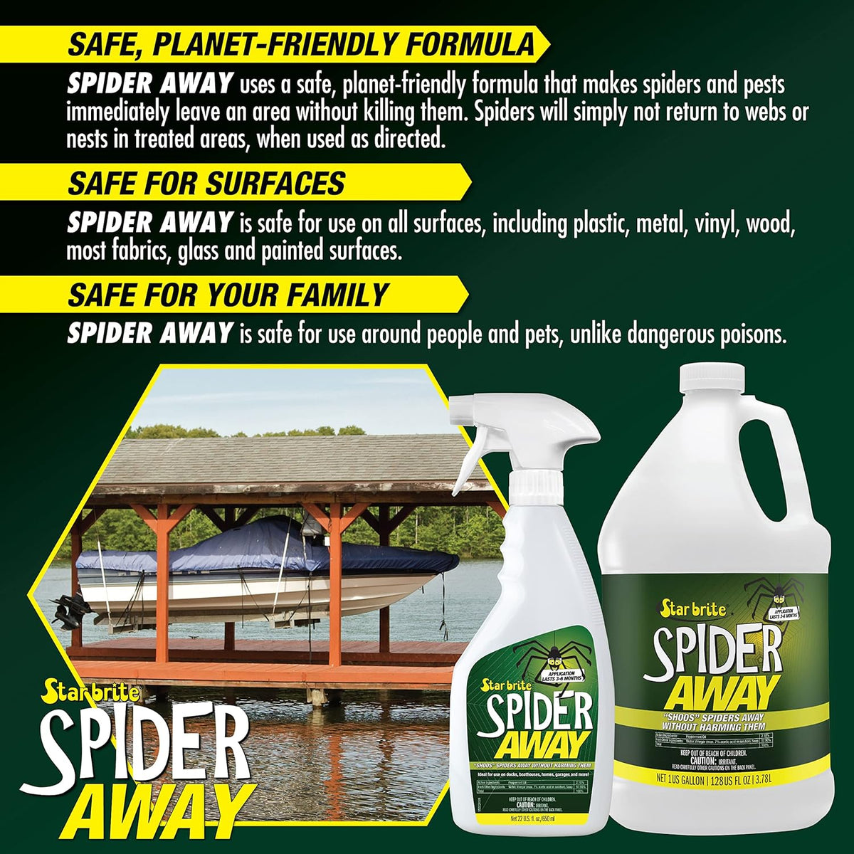 STAR BRITE Spider Away – Simply Chase Away Pesky Spiders & Keep Them Away - Ideal for Homes