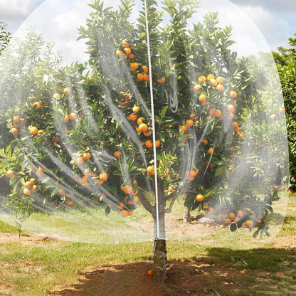 TWOWYHI 2Pack Garden Netting 8.2X8.2 Feet Large Fruit Tree Netting with Zipper and Drawstring