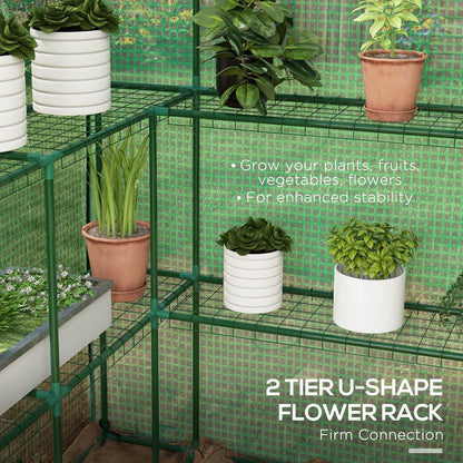 Outsunny 4.6' x 4.7' Portable Greenhouse, Water/UV Resistant Walk-in Small Outdoor Green House with