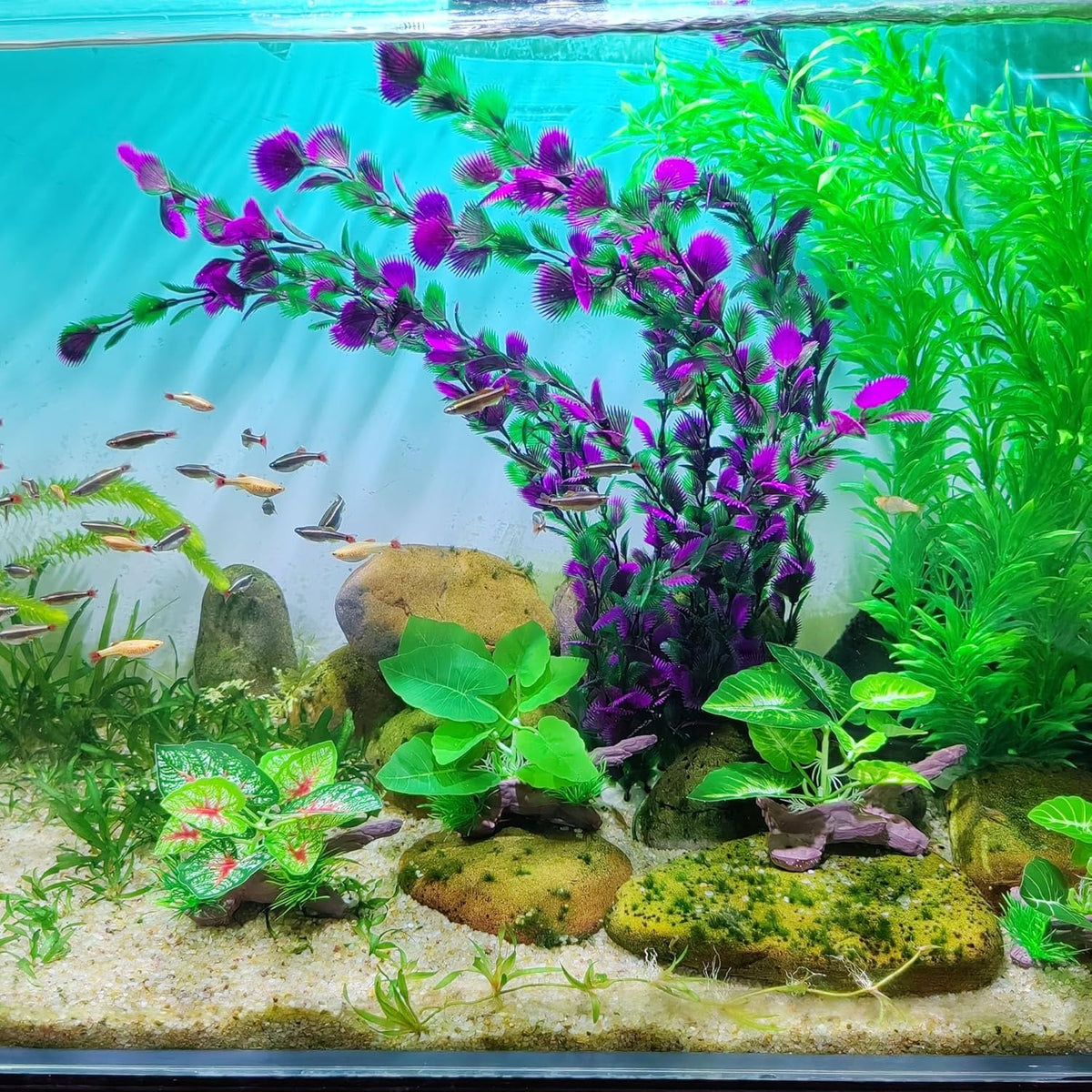 20.47 Inch Tall Aquarium Plants – Large Lifelike Artificial Fish Tank Decorations, 2 Pcs Fish Tank