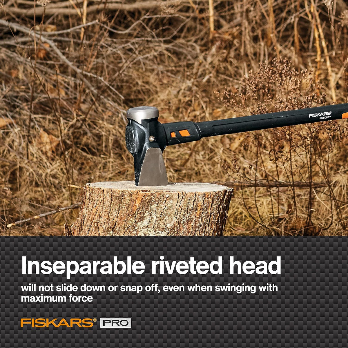 Fiskars 8 lb. Splitting Maul - 36" Shock-Absorbing, Comfort Grip Handle - Rust Resistant Forged