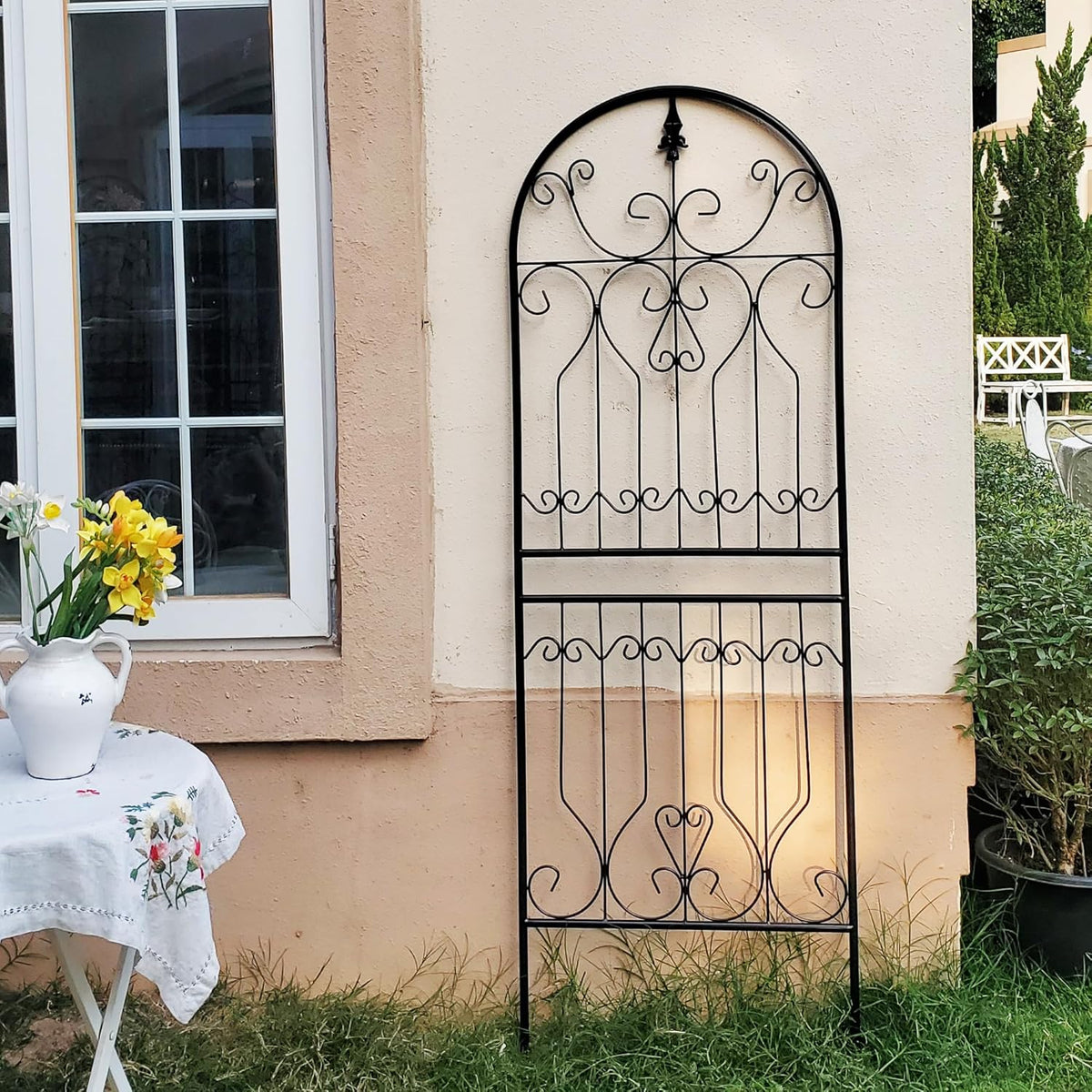 SCENDOR Trellis for Climbing Plants 70.8" H x 24.5" W Metal Premium Quality Material Rust-Resistant