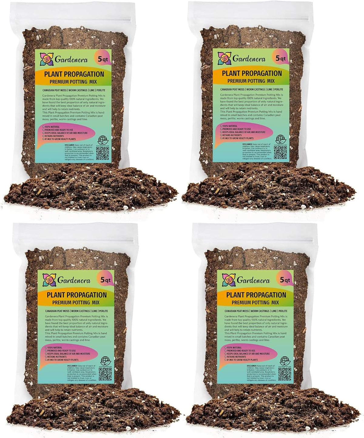Gardenera Organic Plant Propagation Premium Potting Mix - Achieve Ideal Air and Moisture Balance