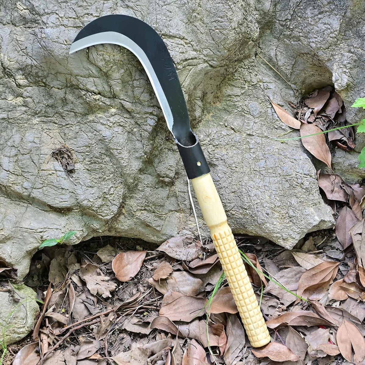 Billhook Sickle Machete Knife,Clearing Sickle,Manganese Steel Blade Hand held Sickle Tool
