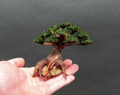 SubstrateSource Live Planted Decor - Moss on Bonsai (Aquascaping Tree) - Low to Moderate Light
