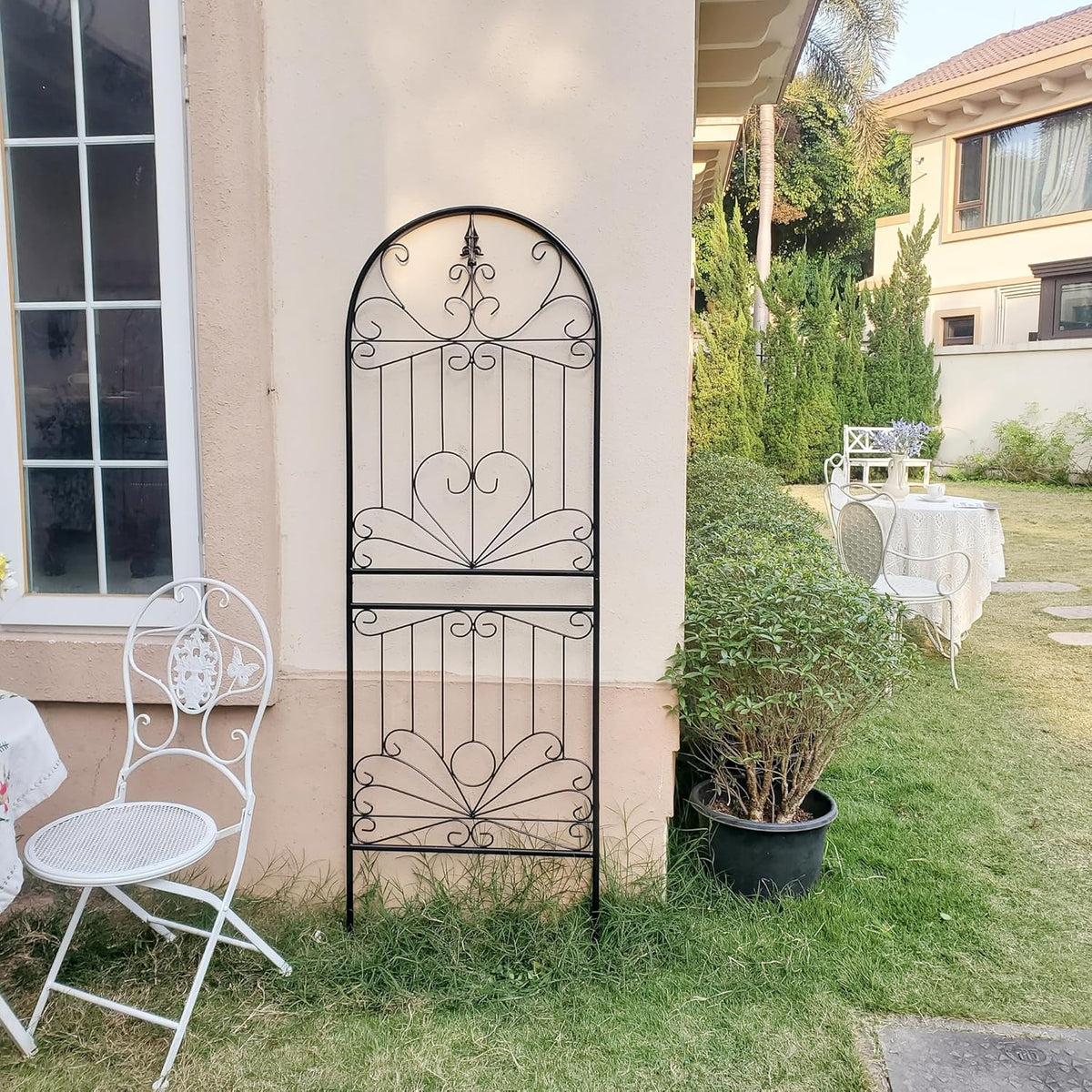 SCENDOR Trellis for Vines and Climbing Plants Outdoor, 70.8" H x 24.5" W Iron Wire Lattices Grid