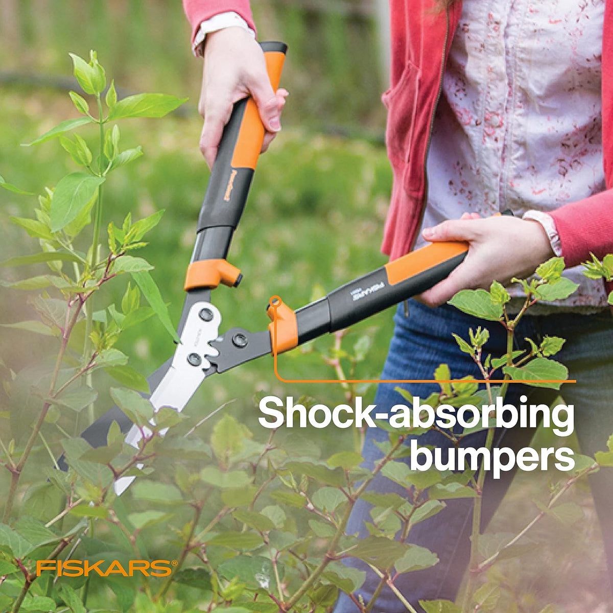 Fiskars 23-Inch Hedge Shears, Bush Trimmer with PowerGear2 Technology that Multiplies Power for