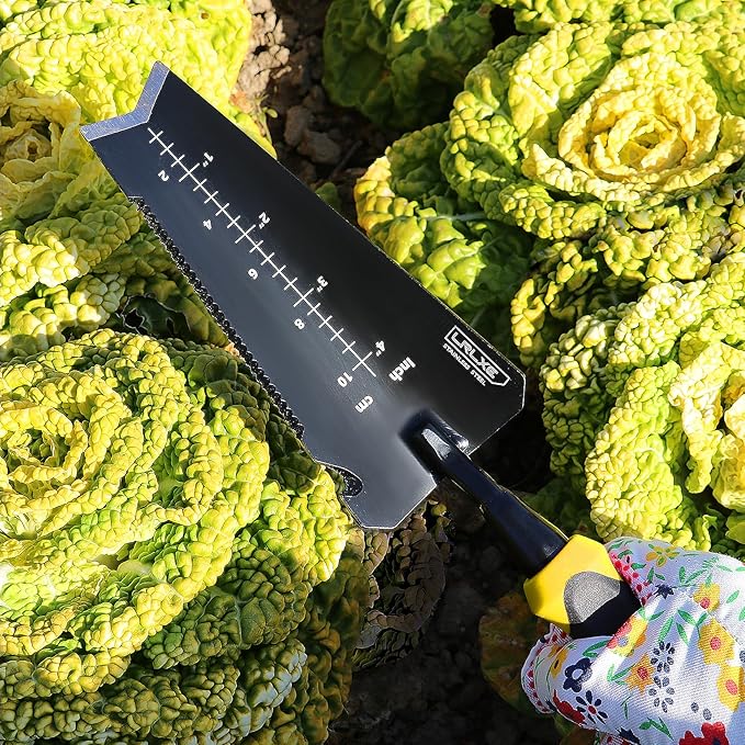 Gardening Shovel Tool,Heavy Duty Stainless Steel Garden Transplant Shovel,Root Cutter,All-Purpose