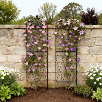 Garden Trellis for Climbing Plants 59inch x15inch Rustproof Metal Vine Trellises for Outdoor