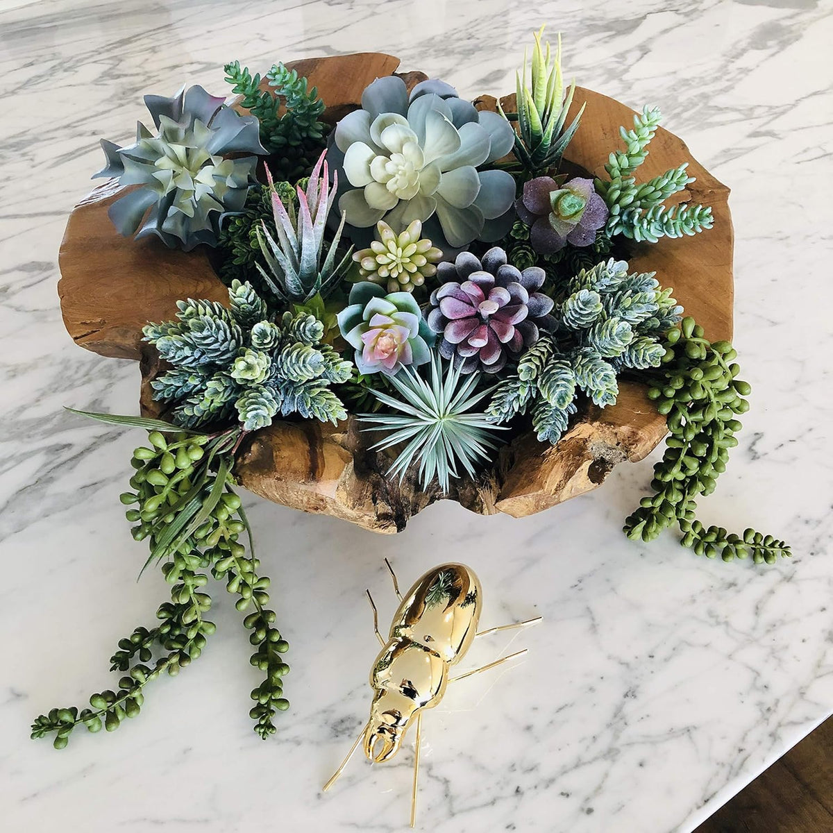 Artificial Succulents - 15 Pack - Premium Unpotted Succulent Plants Artificial - Realistic Textured