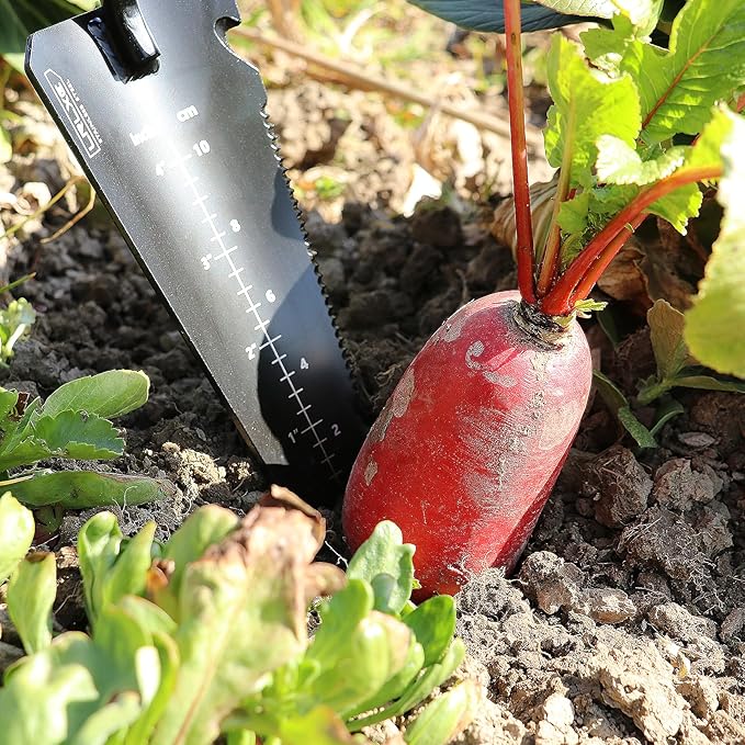 Gardening Shovel Tool, LRLXE Heavy Duty Stainless Steel Garden Transplant Shovel, Root Cutter