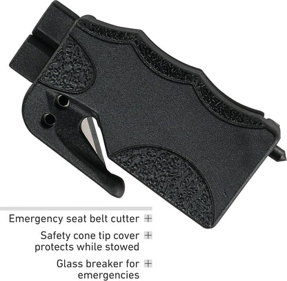 CRKT Exitool Emergency Multitool: Automotive Safety, Seat Belt Strap Cutter, Steel Window & Glass
