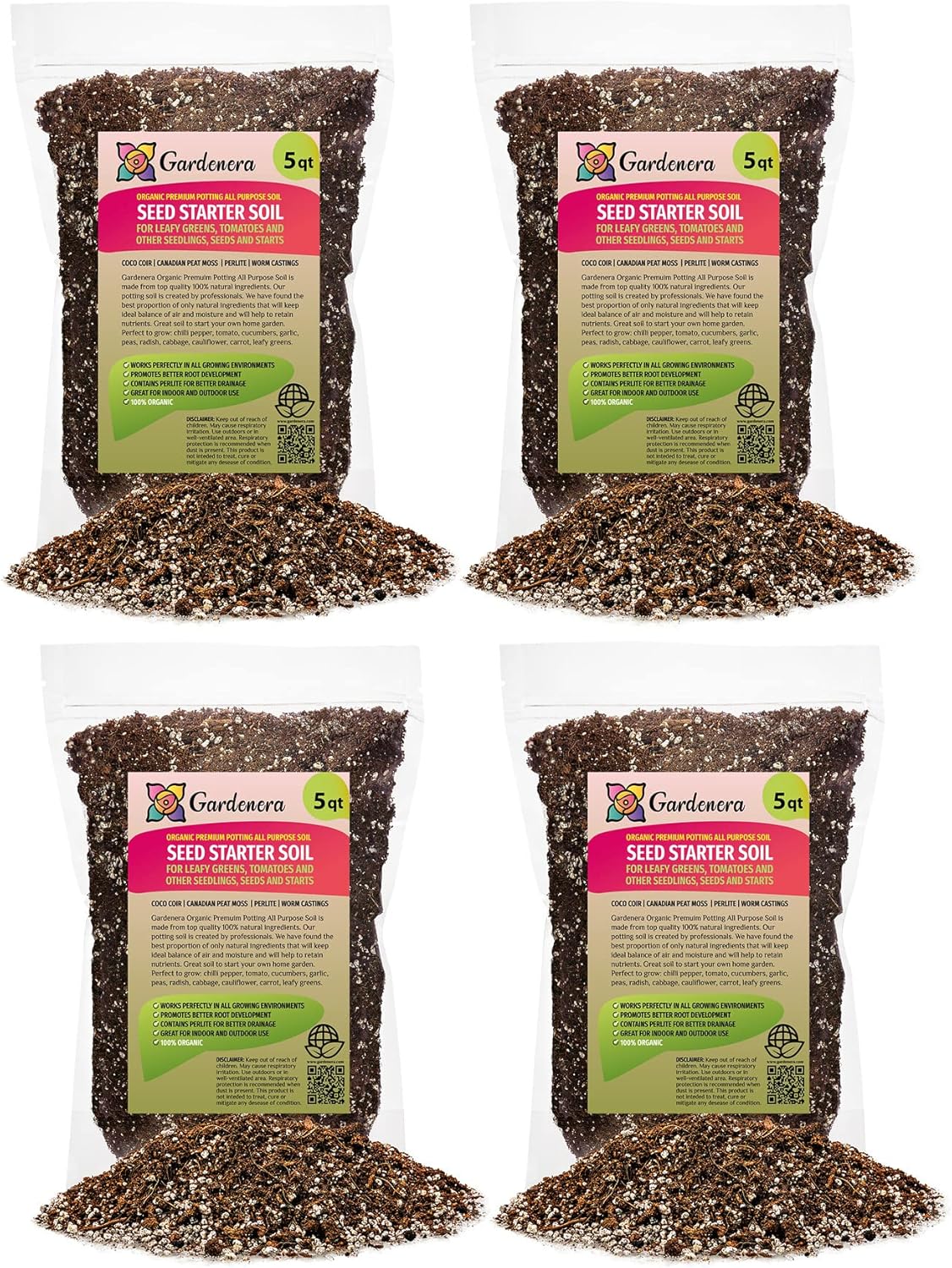 Premium Organic Seed Starter Soil - 20 Quart - All-Purpose Organic Potting Soil for Happy Seedlings