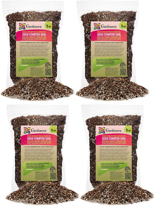 Premium Organic Seed Starter Soil - 20 Quart - All-Purpose Organic Potting Soil for Happy Seedlings