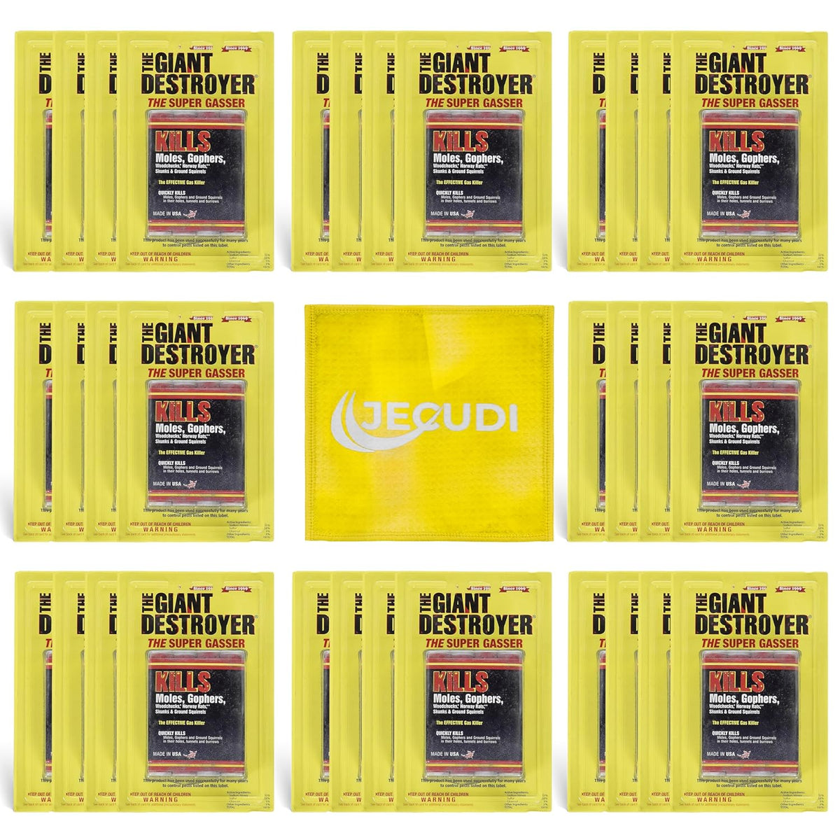 Giant Destroyer Smoke Bomb Gasser – Rodent & for Gophers, Moles, Groundhogs & Rats – 32pk (128