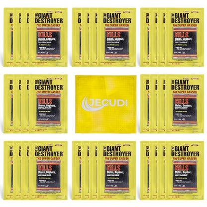Giant Destroyer Smoke Bomb Gasser – Rodent & for Gophers, Moles, Groundhogs & Rats – 32pk (128
