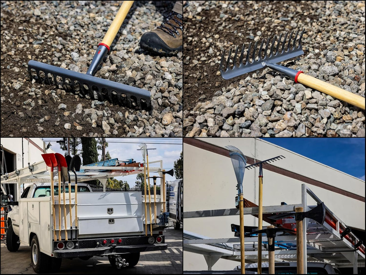 IDEALSPATEN - Made in Germany Since 1899 - Düsseldorf Gravel Rake - Landscape Tool Gravel Rake