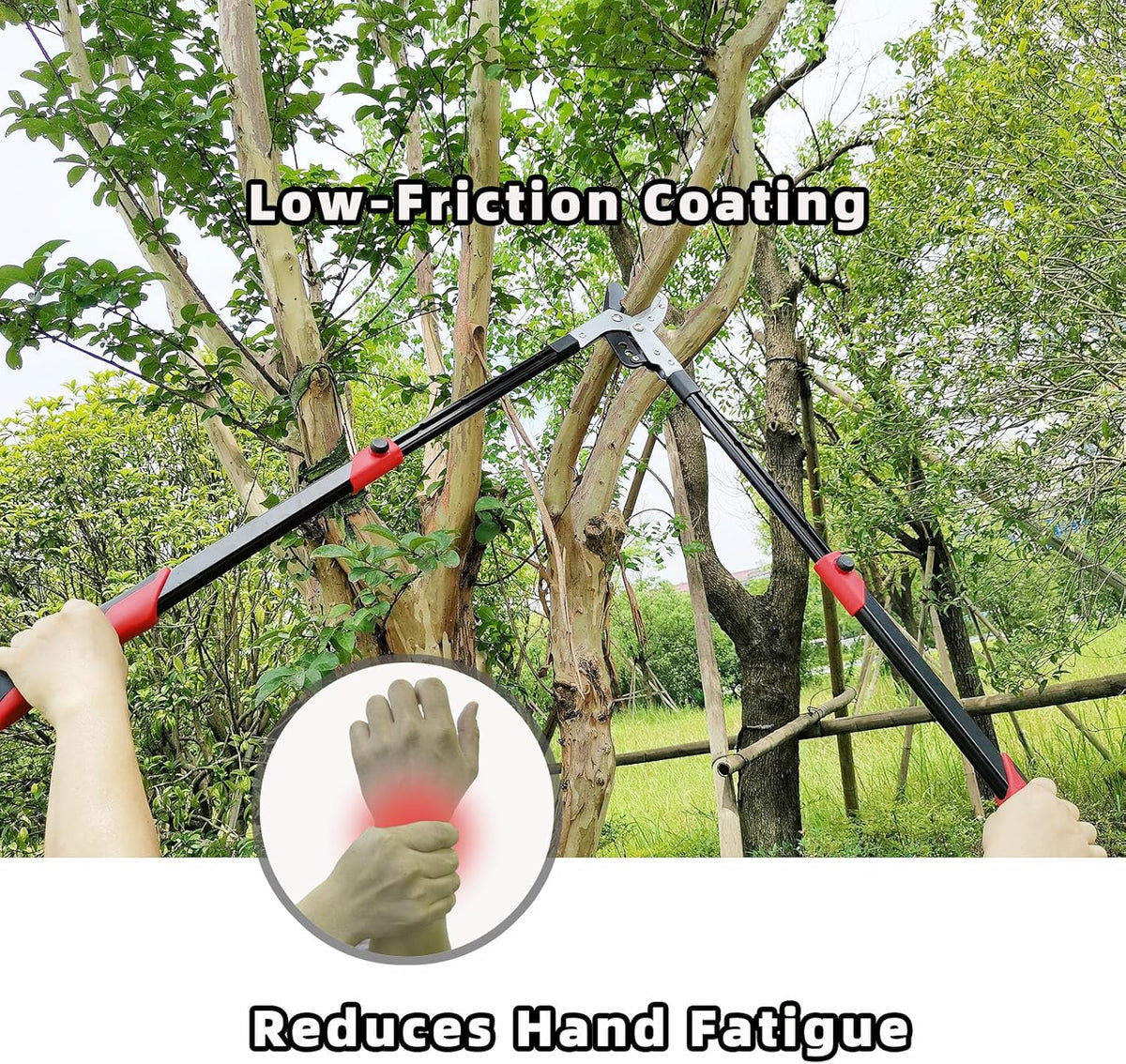 Loppers Branch Cutter Heavy Duty Tree Trimmer, Extendable 28-41" Tree Pruner with Compound Action