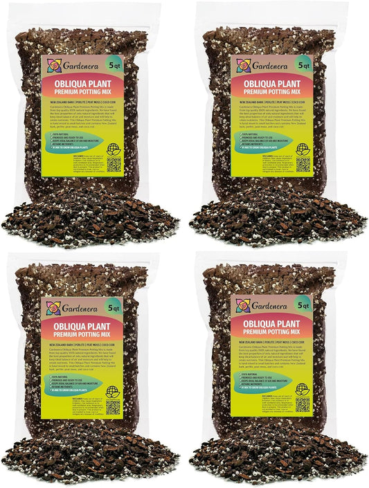 GARDENERA Trusted Monstera Obliqua Soil Mix - Strong and Healthy Plants by Gardenera - 20 Quart (4