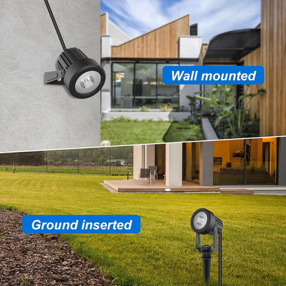 Solar Spot Lights Outdoor, Landscape Spotlights IP65 Waterproof 9.8ft Cable, Dusk to Dawn Solar