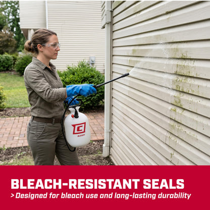 Chapin 1-Gallon Bleach Pump Sprayer, Resistant Seals for Cleaning
