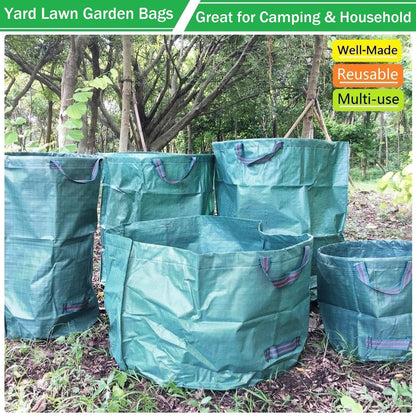 Standard 3-Pack 16 Gallons Home Garden Bags (D18, H15 inches) with Coated Gardening Gloves,Leaf