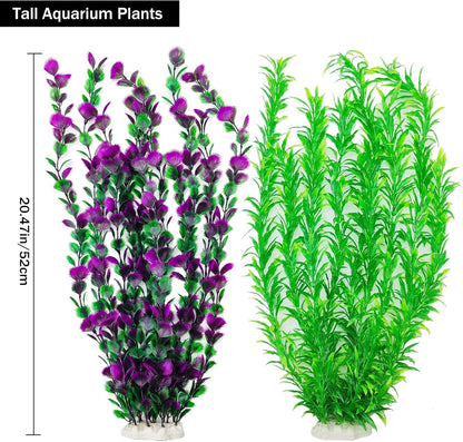 20.47 Inch Tall Aquarium Plants – Large Lifelike Artificial Fish Tank Decorations, 2 Pcs Fish Tank