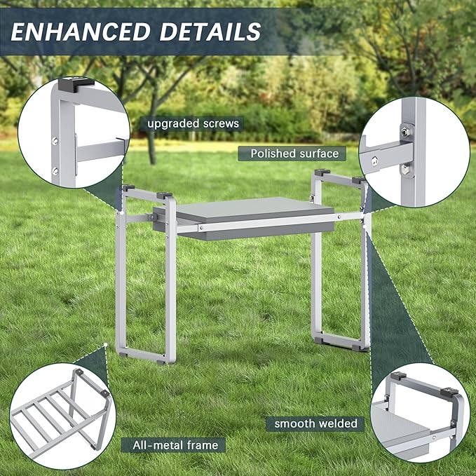 FLINTER 10.2" Wider Garden Kneeler and Seat, Heavy Duty Thick Gardening Bench for Kneeling and Seat