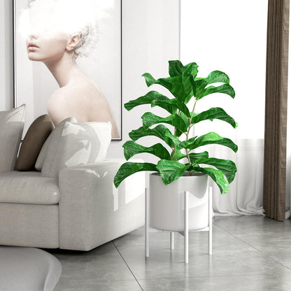 EKNITEY Adjustable Plant Pot Stand: Indoor Outdoor Modern Flower Holder Metal Plant Rack Organizer