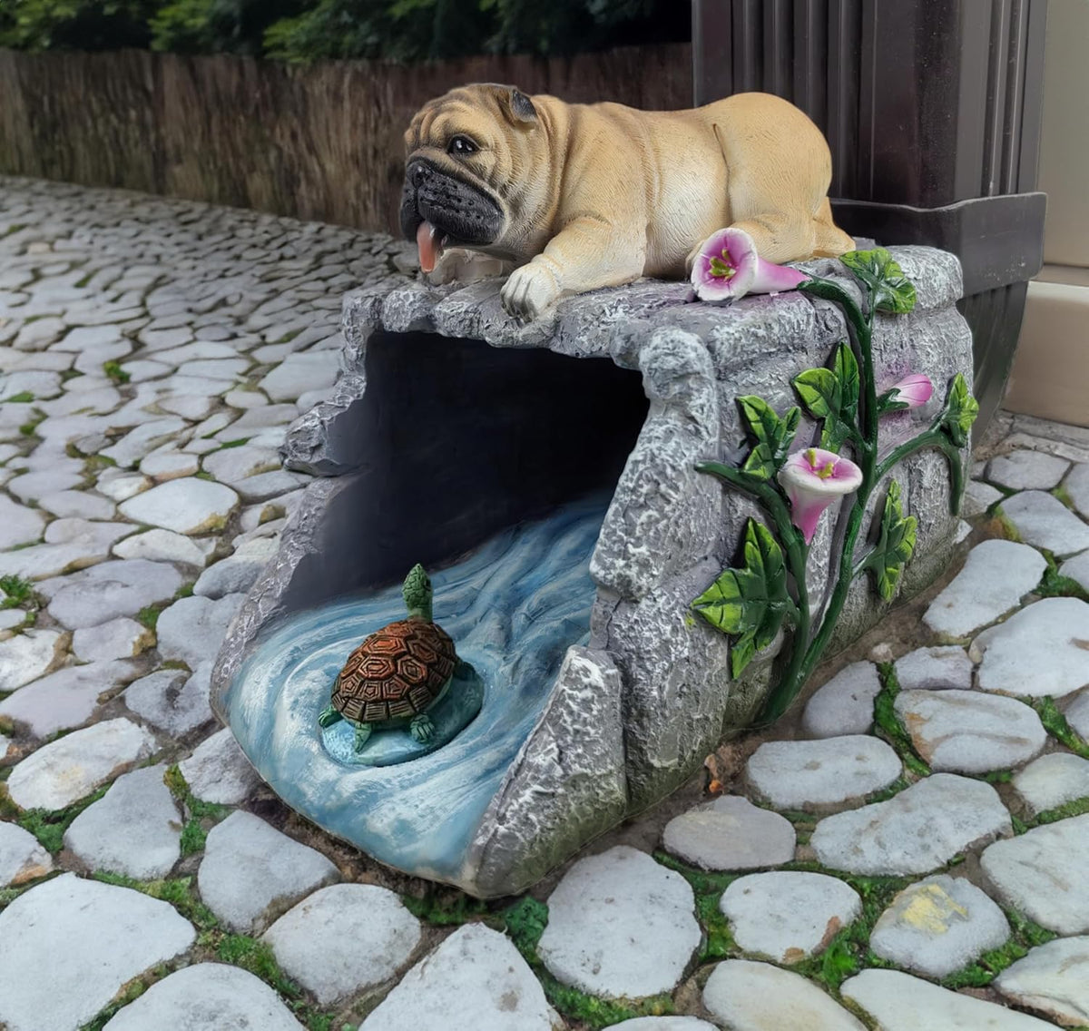 Dog Statues Gutter Extension Garden Decoration, Resin Outdoor Decor, Animal Downspout Diverter