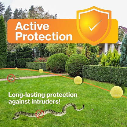 15 Pack Snake Repellent Balls for Yard – Natural Snake Away Repellent, Pet & Plant Safe, Indoor