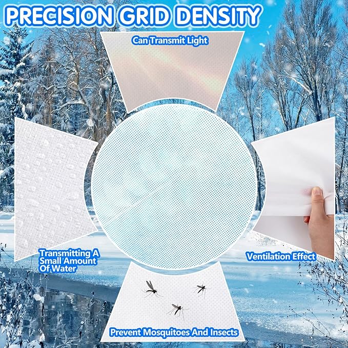 7.9×5.9FT Tree Covers for Winter, Plant Covers Freeze Protection with Drawstring and Zipper, Frost