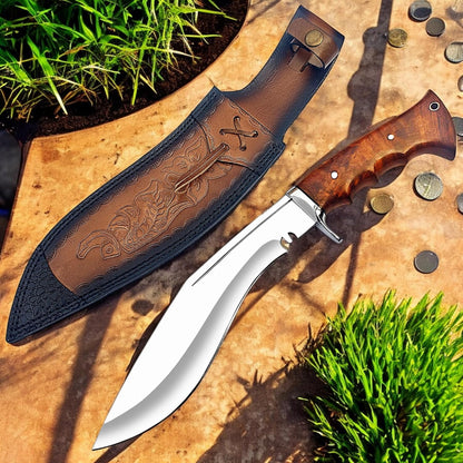 Poshland Fixed Blade Hunting Knife. Sturdy knife to last long fully hand-made with sheath included