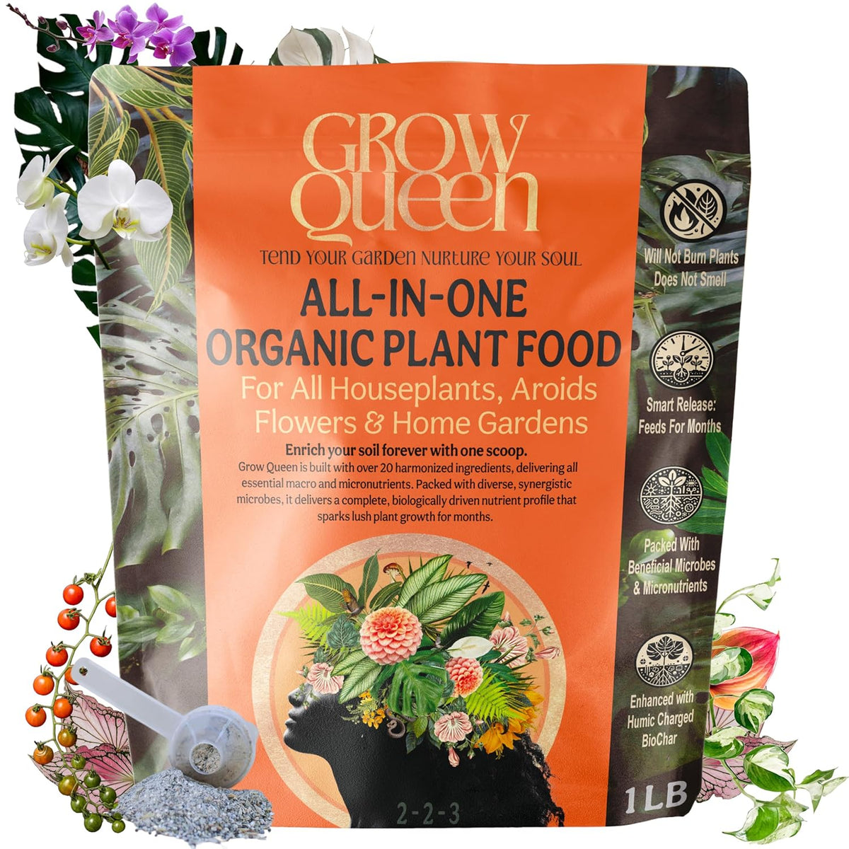 Organic Plant Food, Indoor Plant Food for Houseplants & Aroids, Organic Fertilizer for Flower &