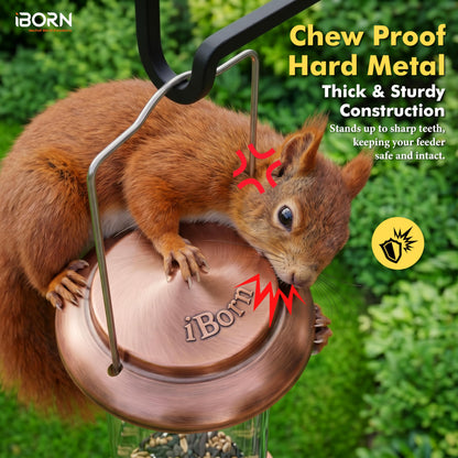 Bird Feeders for Outdoors 15" 6 Ports Chew-Resistant, Copper-Plating, 1PK