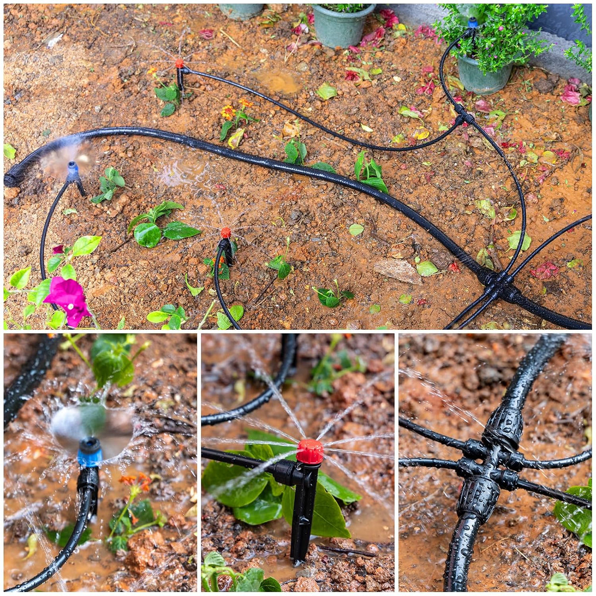 240FT Drip Irrigation System Kit New Quick-Connect, Automatic Garden Watering Misting System for