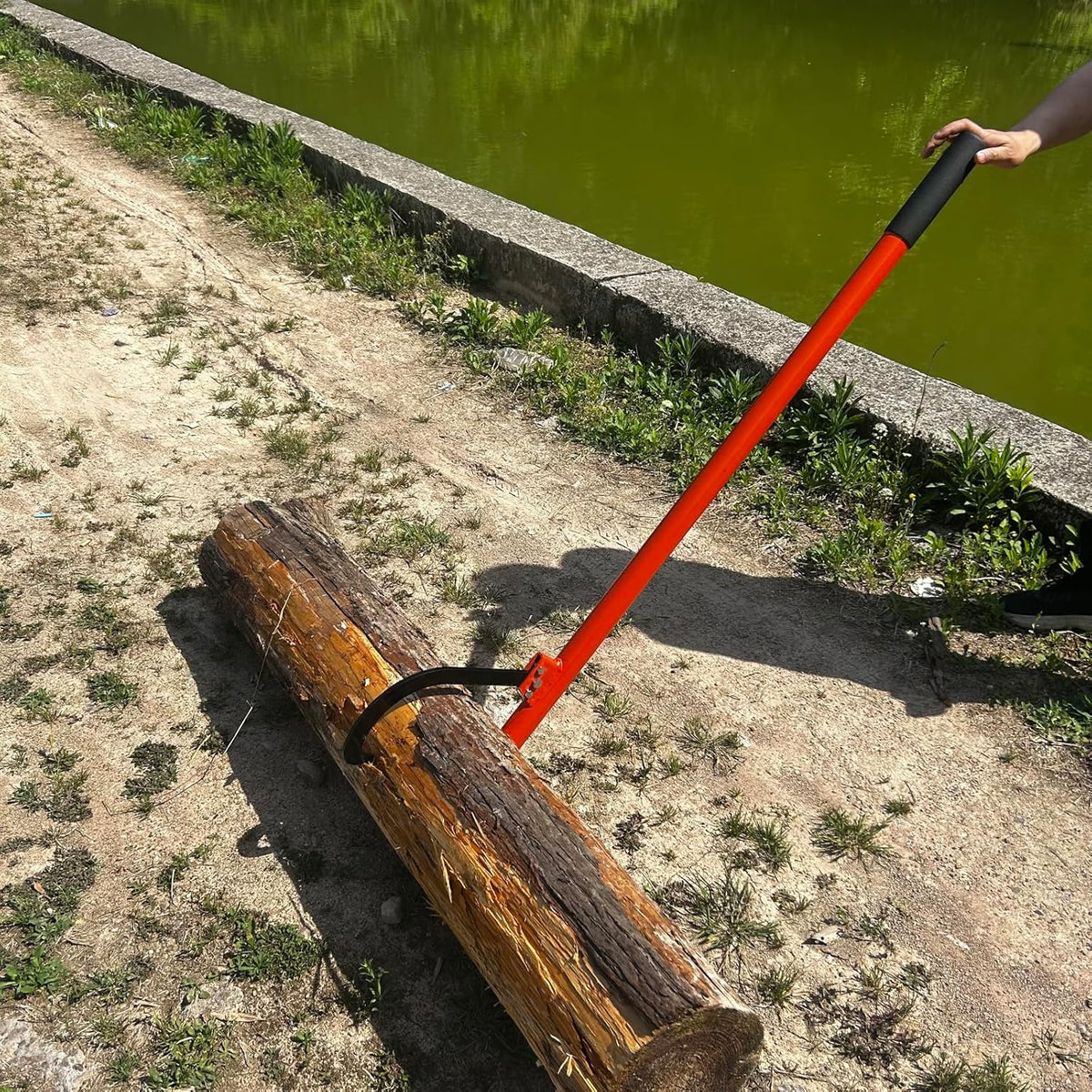58 in Felled Cant Hook Logging Tool - Cant Hook Log Roller Tool, max 19 Inch Opening Felling Log