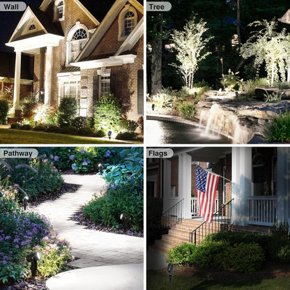 Solar Spot Lights Outdoor, Solar Landscape Spotlights IP65 Waterproof 9.8ft Cable, Auto On/Off